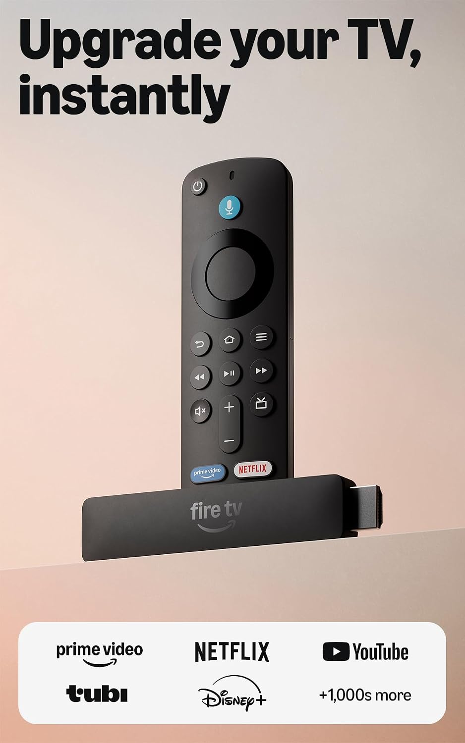 Amazon Fire TV Stick HD (dernier modèle), télévision gratuite et en direct, télécommande vocale Alexa, alimentée par le téléviseur, installation facile, recherche plus rapide des programmes grâce à Alexa+